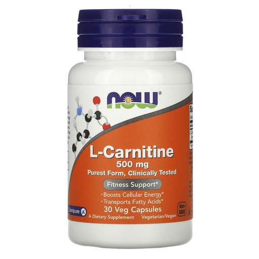Now Foods Sports Nutrition & More Now Foods L-Carnitine 500mg 30 Vege Caps