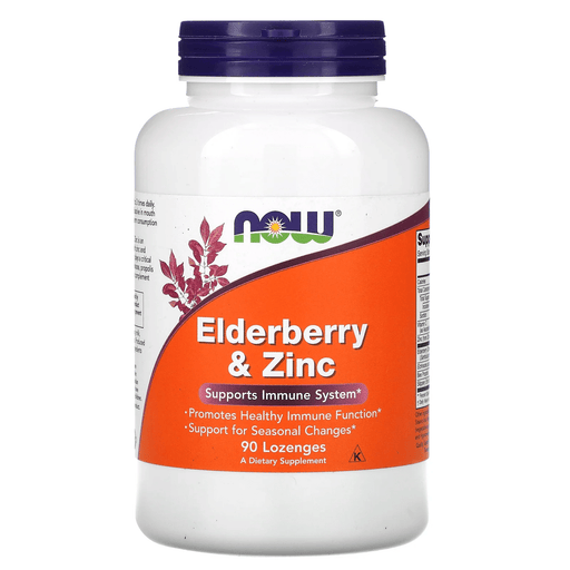 Now Foods Vitamins, Minerals, Herbs & More Now Foods Elderberry & Zinc 90 Lozenges