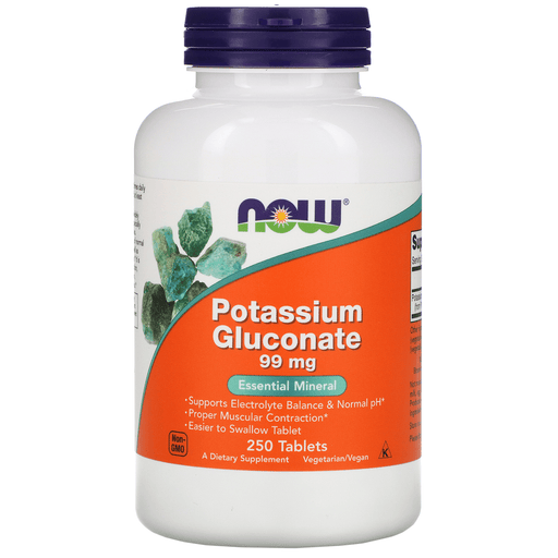 Now Foods Vitamins, Minerals, Herbs & More Now Foods Potassium Gluconate 99 Mg 250 Tablets