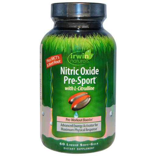 Irwin Naturals Sports Nutrition & More Irwin Naturals Nitric Oxide Pre-Sport 60 Gels (582471319596)