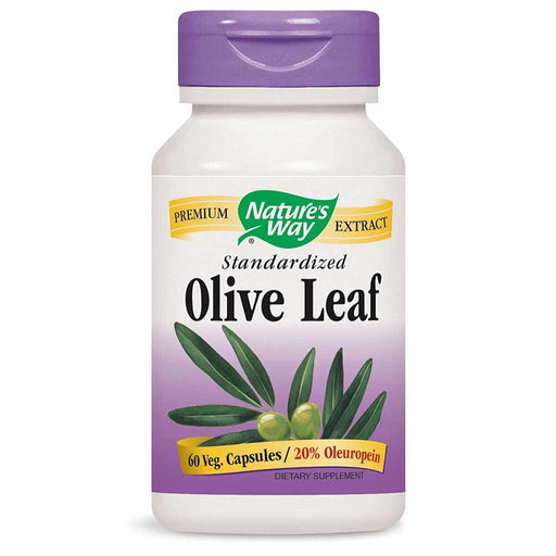 Nature's Way Vitamins, Minerals, Herbs & More Nature's Way Olive Leaf Extract Standardized 20% Oleuropein 60 Vege Caps (582123290668)