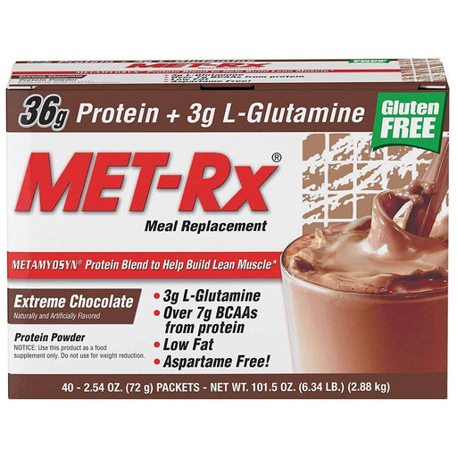 Met-Rx Sports Nutrition & More Extreme Chocolate Met-Rx Original Met-Rx MRP 40 Pack (581805113388)