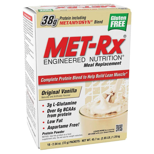 Met-Rx Sports Nutrition & More Vanilla Met-Rx Met-Rx Original MRP 18 Pack (580938399788)