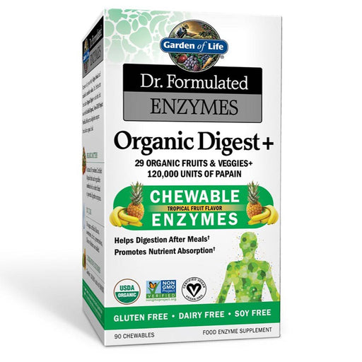 Garden of Life Vitamins, Minerals, Herbs & More Garden of Life Dr. Formulated Enzymes Organic Digest+ 90 Chewables (582370197548)