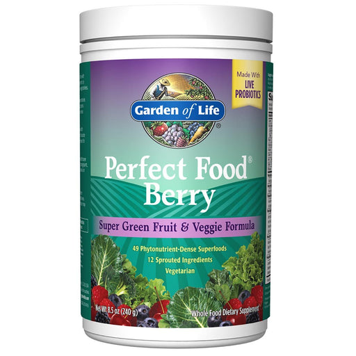 Garden of Life Vitamins, Minerals, Herbs & More Garden of Life Perfect Food Berry Super Green Fruit and Veggie Formula 240 grams