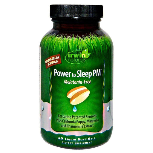 Irwin Naturals Vitamins, Minerals, Herbs & More Irwin Naturals Power to Sleep PM Melatonin-Free 50 Gels (582472859692)