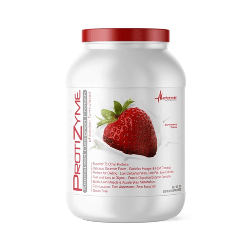 Metabolic Nutrition Sports Nutrition & More Strawberry Creme Metabolic Nutrition Protizyme 2 Lbs