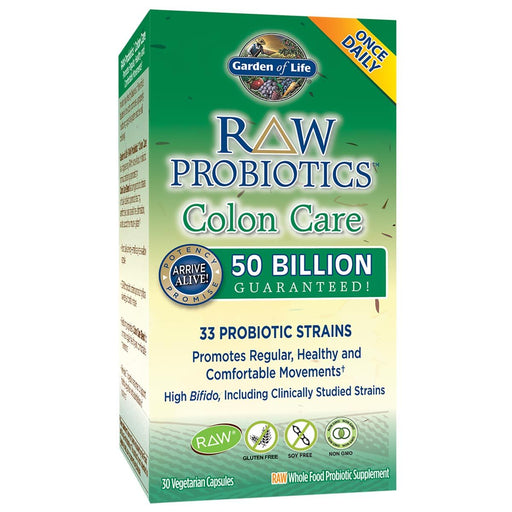 Garden of Life Vitamins, Minerals, Herbs & More Garden of Life Raw Probiotics Colon Care 30 Vege Caps
