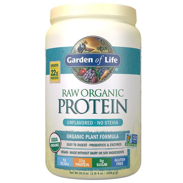 Garden of Life Sports Nutrition & More Unflavored Garden of Life Raw Protein 1lbs