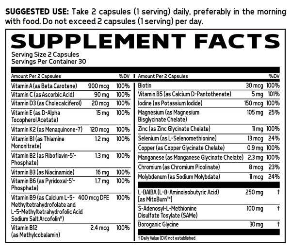 Glaxon Multi Vitamins Glaxon Daily Multi + Mood & Metabolism 60 Capsules