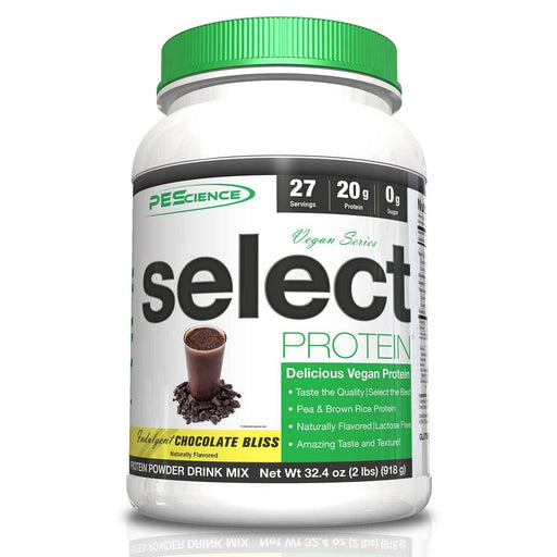 PEScience Protein Powders Indulgent Chocolate Bliss PEScience Select Vegan Protein 27 Servings