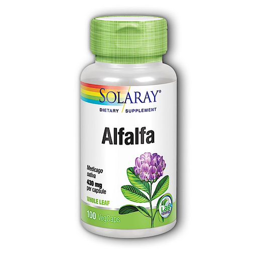 Solaray Vitamins, Minerals, Herbs & More Solaray Alfalfa 430mg 100 Caps