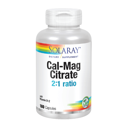 Solaray Vitamins, Minerals, Herbs & More Solaray Cal-Mag Citrate and Vitamin D 180 Caps