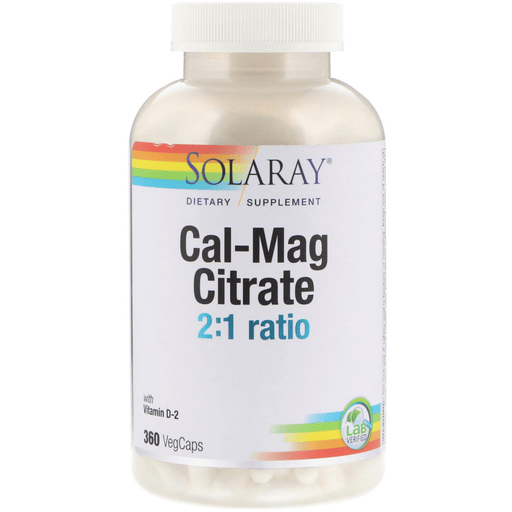 Solaray Vitamins, Minerals, Herbs & More Solaray Cal-Mag Citrate and Vitamin D 360 Caps