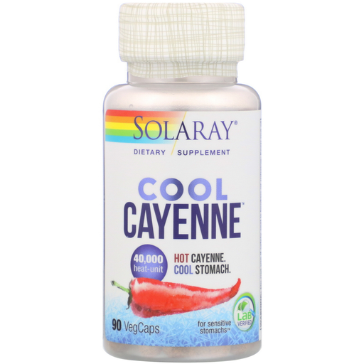 Solaray Vitamins, Minerals, Herbs & More Solaray Cool Cayenne 40,000 Heat Units 90 Caps