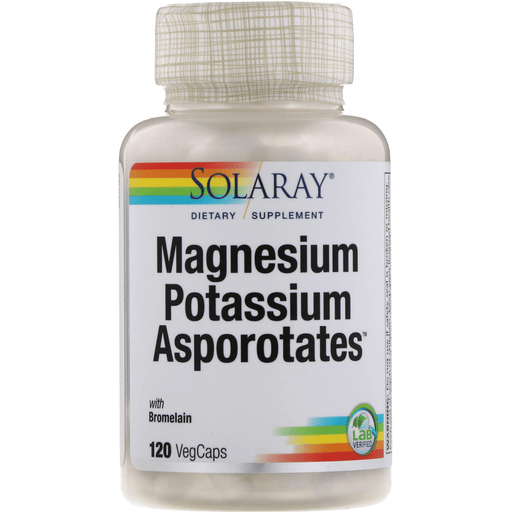 Solaray Vitamins, Minerals, Herbs & More Solaray Magnesium & Potassium Asporotates w/ Bromelain 120 Caps