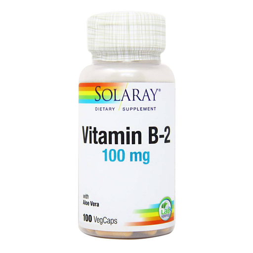Solaray Vitamins, Minerals, Herbs & More Solaray Vitamin B-2 100mg 100 Caps
