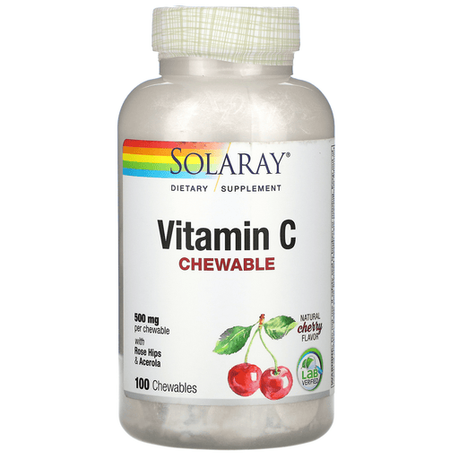 Solaray Vitamins, Minerals, Herbs & More Solaray Chewable Vitamin C Cherry 500mg 100 Chews