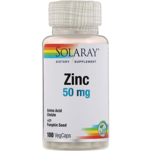 Solaray Vitamins, Minerals, Herbs & More Solaray Zinc 50mg 100 Caps