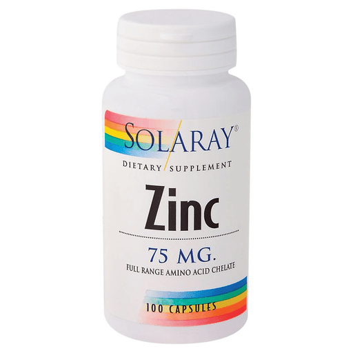 Solaray Vitamins, Minerals, Herbs & More Solaray Zinc 75mg 100 Caps
