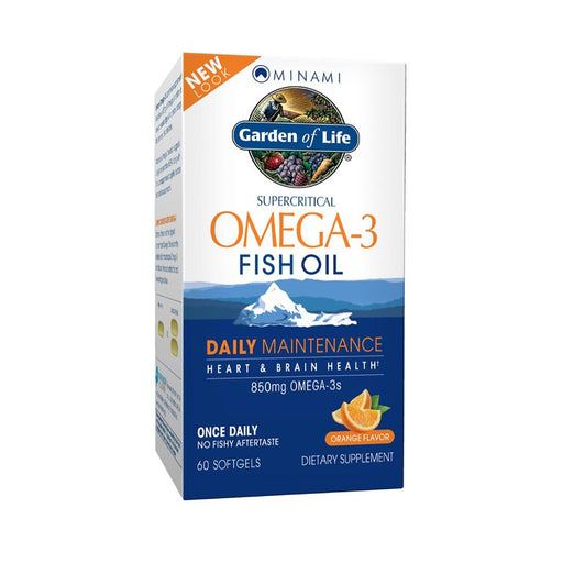 Minami Nutrition Vitamins, Minerals, Herbs & More Minami Nutrition Supercritical Omega-3 Fish Oil Orange Flavor, 60 Softgels