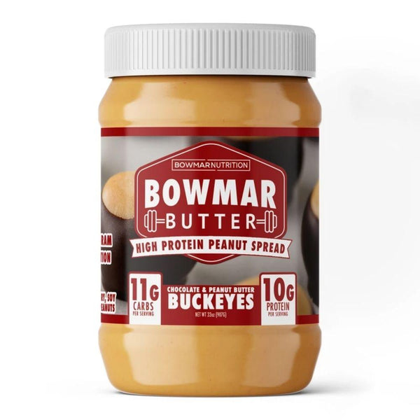 Bowmar Nutrition Foods Juices Chocolate and Peanut Butter Buckeyes (Peanut Butter) Bowmar Butter High Protein Nut Butter Spread 10oz