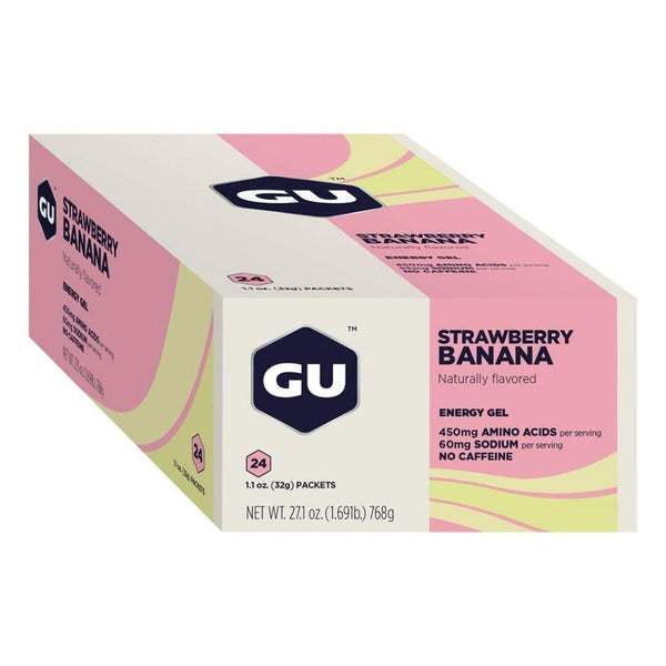 Gu Energy Sports Performance Recovery Strawberry Banana Gu Energy 24/Packets (4602769145971)