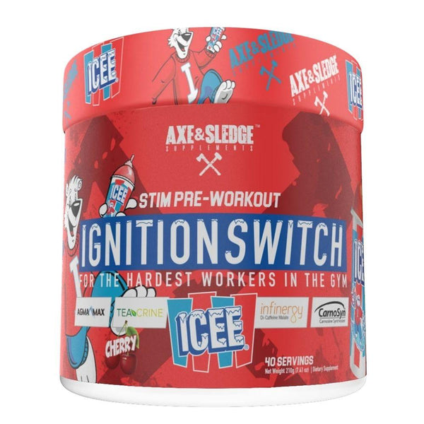 AXE & SLEDGE Sports Performance Recovery Icee Cherry Axe & Sledge Ignition Switch 40 Servings