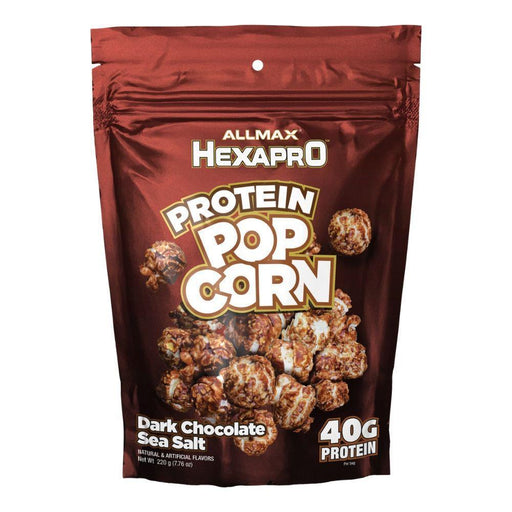 Allmax Nutrition Foods Juices Dark Chocolate Sea Salt ALLMAX Hexapro Protein Popcorn 4 Servings (4178015649836)