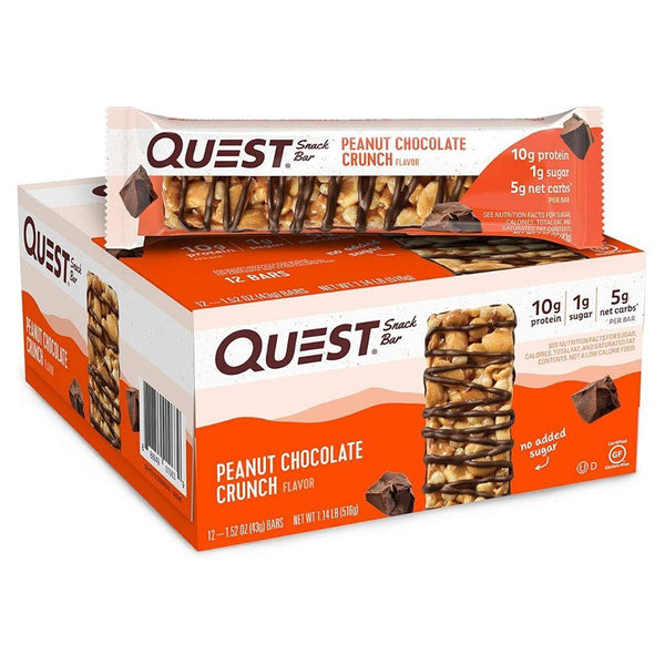 Quest Nutrition Bars Peanut Chocolate Crunch Quest Snack Bar 12/Box (4552048640115)