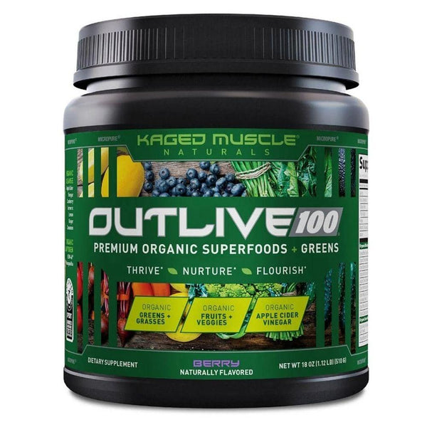 Kaged Muscle Specialty Health Products Berry Kaged Outlive 100 30 Servings