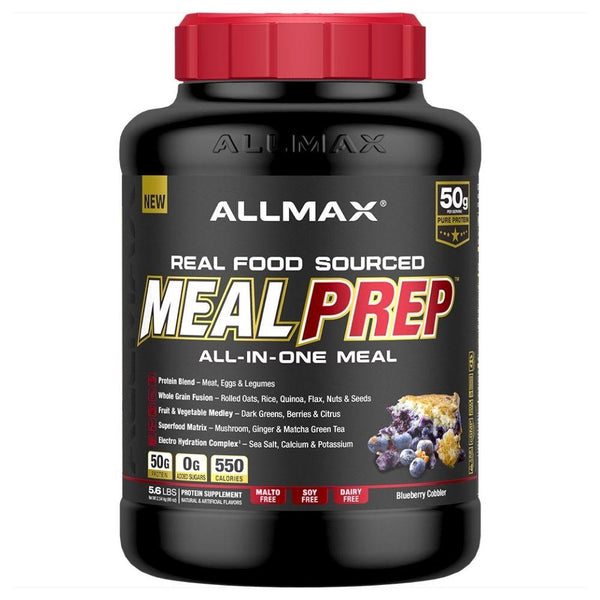 Allmax Nutrition Meal Replacement Powders Blueberry Cobbler Allmax Meal Prep Real Food Meal Replacement 5.6lbs
