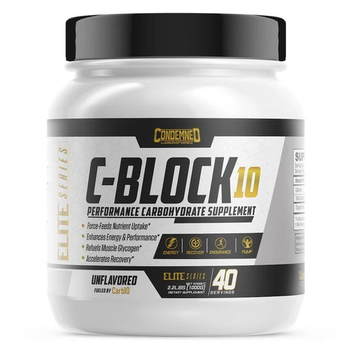 Condemned Labratoriez Sports Performance Recovery Unflavored Condemned Labz C-Block10 35 Servings
