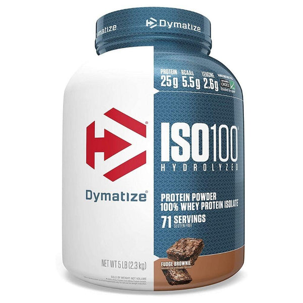 Dymatize Sports Nutrition & More Fudge Brownie Dymatize ISO-100 3 Lbs