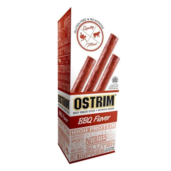 Ostrim Sports Nutrition & More Barbecue Ostrim High Protein Jerky 10/Box Sticks