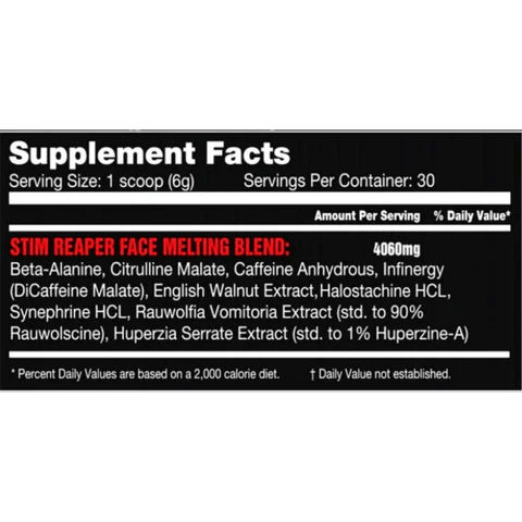 Killer Labz Sports Performance Recovery Killer Labz Stim Reaper Black 30 Servings