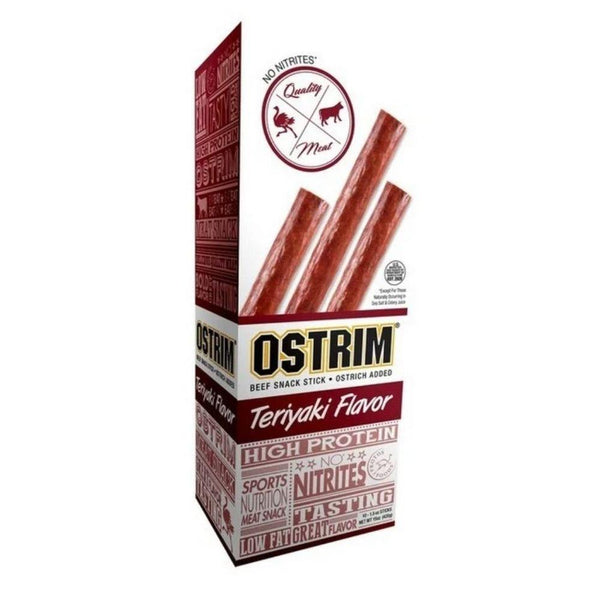 Ostrim Sports Nutrition & More Teriyaki Ostrim High Protein Jerky 10/Box Sticks