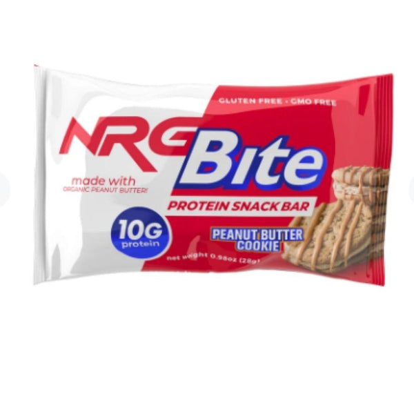 NRG Bite Bars Peanut Butter Cookies NRG Bites Protein Bars 12/Box