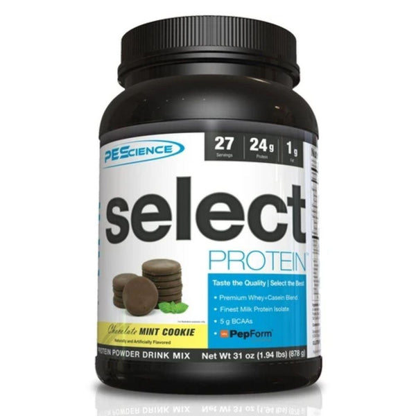 PEScience Protein Powders Chocolate Mint cookie PEScience Select Protein 27 Servings