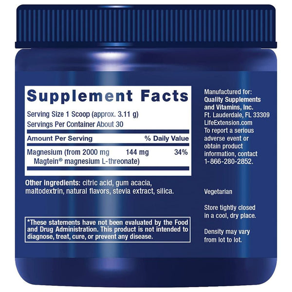 Life Extension Vitamins & Minerals Life Extension Neuro-Mag Magnesium 30 Servings