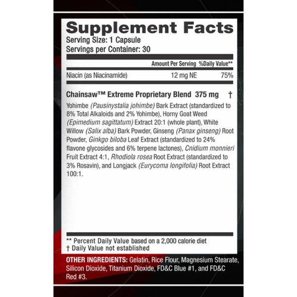 Vigor Labs Specialty Health Products Vigor Chainsaw 30 Capsules