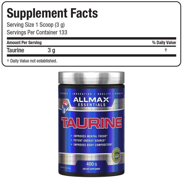 Allmax Nutrition Sports Nutrition & More Allmax Nutrition Taurine 400 Grams