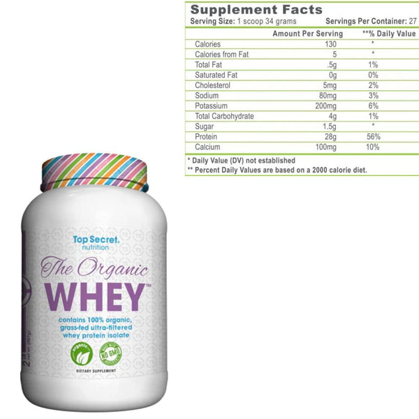 Top Secret Nutrition Protein Powders Chocolate Fudge Milkshake Top Secret Nutrition The Organic Whey Protein 2lb