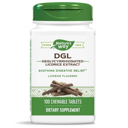 Nature's Way Vitamins, Minerals, Herbs & More Nature's Way (Formerly Enzymatic Therapy) DGL 100 Chewable Tablets