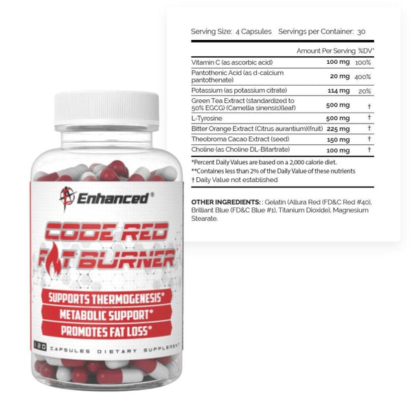 Enhanced Unclassified Enhanced Code Red Fat Burner 120 Capsules
