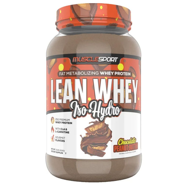 Muscle Sport Protein Powders Chocolate Peanut Butter Muscle Sport Lean Whey Revolution 2lb