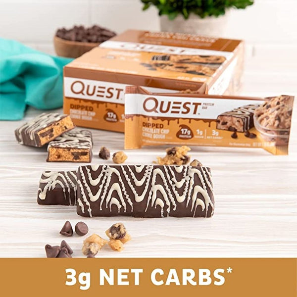 Quest Nutrition Bars Chocolate Chip Cookie Dough Quest Bar Dipped 12 Box