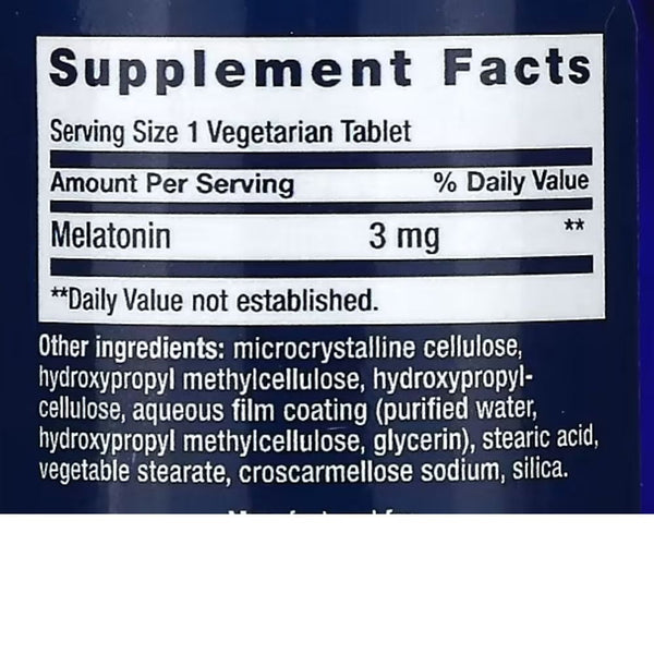 Life Extension Vitamins, Minerals, Herbs & More Life Extension Melatonin 6 Hour Timed Release 3mg 60 Caps