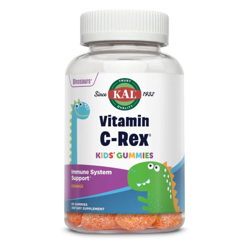 Kal Vitamins, Minerals, Herbs & More Kal Vitamin C-Rex Yummy Gummy Orange 60 Gummies