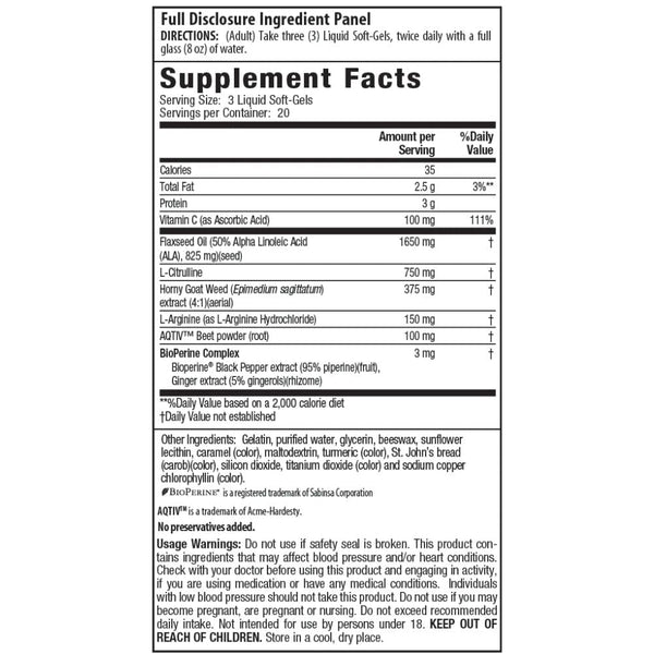 Irwin Naturals Nitric Oxide IRW Power Male Horny Goat Weed 60SG